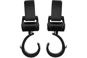 Crochets Poussette, Yuccer 2PCS Accroche Poussette Sacs Crochet pour Poussettes Yoyo Accessoire Clip Poussette Universel (Paquet de 2)