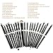 Hotrose® Christmas 20pcs Black Pro Cosmetic Makeup Brushes Set - Eyeshadow Mascara Lip Brush