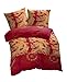 Produktbild 2 tlg. etérea Microfaser Bettwäsche Drachen China Rot Gold, 135x200 cm + 80x80 cm