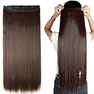 Pema Hair Extensions And Wigs Womens 24 Inch Clip In Hair Extension (Brown)