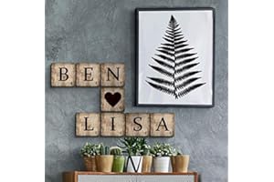 K&L Wall Art Lettre E en bois de bouleau - 20 cm - Décoration murale à poser