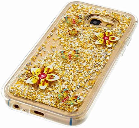Galaxy A5 2017 Case,Beddouuk Clear Transparent Glitter Flowing Liquid Watter Case Cover with Shinny Floating Stars,3D Creative Luxury Design Bling Crystal Soft TPU Bumper Rubber Protection Cell Phone Case Cover for Samsung Galaxy A5 2017-Pattern#3