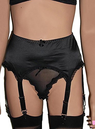 Satin-6-Strap-Suspender-Belts-in-White-Red-or-Black-sizes-M-L-XL-or-XXL