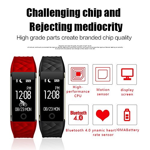 EooCoo Smart Armband, Herzfrequenz und Fitness WristBand, Fitness Fitness Tracker / Pedometer / Kalorienzähler / Watch für IOS und Android (EC02) - 4
