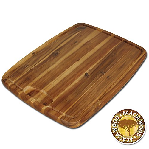 Tranchierbrett - Küchenbrett - Schneidbrett - Schneidebrett Akazienholz mit Größenauswahl (50x36cm)