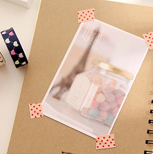 Sannysis   8pcs DIY encaje satinado cinta decorativa  Cinta de dibujos animados etiqueta de papel Dots