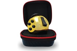 PILPOC theFube Fidget Toy - Premium Qualität Fidget Cube Mit Exklusiver Schutzhülle, Anti Stress Spielzeug, ADHS, Antistress Würfel [Schwarz & Gold]