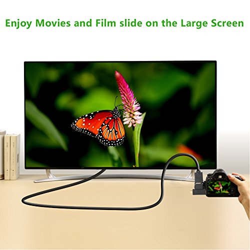 UGREEN 2m HDMI Kabel inkl. HDMI Adapter, HDMI Buchse zu mini HDMI Stecker mit HDMI auf Micro HDMI Adapter Vergoldet Kontakte, Ethernet, 3D, 4K für Full HD - 4
