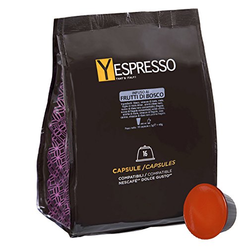 yespresso gélules Tisanière Fruits de forêt compatibles pour Nescafe Dolce Gusto