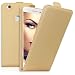 Produktbild mtb more energy® Flip-Case Tasche für Huawei P8 Lite 2017 / P9 Lite 2017 (5.2'') | Gold | Kunstleder | Schutz-Tasche Cover Hülle
