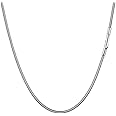 PROSTEEL Snake Chain Necklace with Sturdy Clasp, 2MM Thin Chain for Adding a Pendant, Mens Jewellery, 316L Stainless Steel/Gold Plated/Black (with Gift Box)