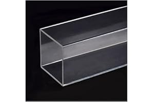 EVANEM 1 Pièces Tube Carré en Acrylique, for Fournitures De Jardin 10~100mm Côté Tuyau Carré en Acrylique Conduit Creux Tube Transparent Tube PMMA (Color : 300mm 1Pcs, Size : 30x30x2mm)