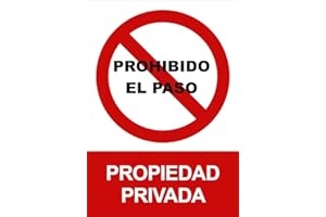 IberNorma PP225 Señal de Prohibido el paso Propiedad privada 21x30cm Cartel en PVC homologado