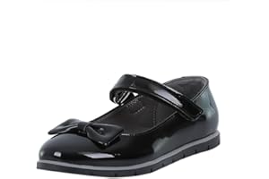 SIRRI Zapatos de Vestir Mary Jane de Charol para niñas, Calzado Plano para comunión y Ocasiones Especiales.