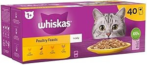 Whiskas 1+ Adult Poultry Selection in Jelly 40 Po…|200