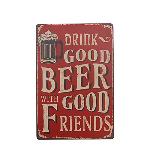 Vintage Metall Blechschild Plaque Wandkunst Plakat Blatt Café Bar Pub Bier - 01