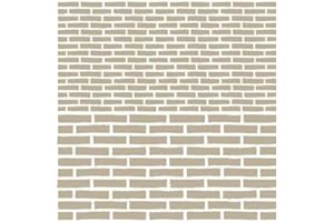 TODO-STENCIL Pochoir mini déco fond 093 mur briques Dimensions extérieures : 12 x 12 Dimensions intérieures design 10 x 10 cm