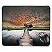 Produktbild J5E7JYTE Mouse Pad,Old Boardwalk on Tropical River to The Fresh Meadow in The Dusk Burma Myanmar Decorative Mouse Pad