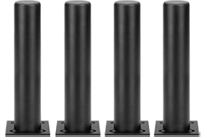 JIAOLUN123 4 Pieds de Meubles réglables Pieds de Meuble en Aluminium Pieds de Support en métal Pieds de canapé Pieds d'armoire Pieds de Table en Métal,Matériau épais,Noir(20cm)