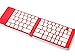 Produktbild WEILIVE Mechanische Tastatur Doppelt faltende Aluminiumlegierungs-Systeme allgemein faltendes drahtloses Bluetooth Keyboar (rot) für PC-Gamer und Typisten