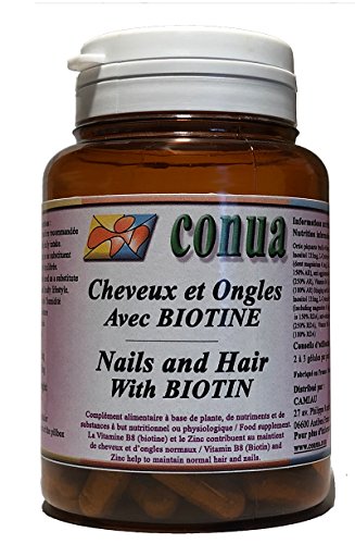 Cabello fuerte uñas y piel con BIOTIN + ZINC, ortiga, vitamina B5 B6 B7 B8, magnesio, L-cisteína, L-Cytin Cápsulas vegetales