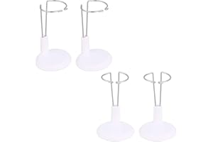 TOYANDONA Lot de 4 supports pour poupées - Pour poupée Barbie, ours en peluche - 15 cm