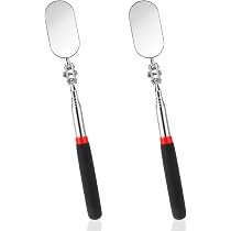 Kit 3 Miroirs D'Inspection Télescopiques - Rotatifs 360°, Longueurs 87/68/50 Cm, Pour Mécanique Auto Et Zones Inaccessibles