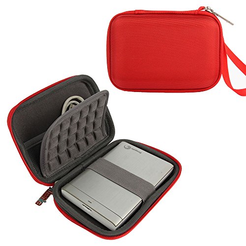für 2.5 inch WD Western Digital My Passport Ultra 2 TB Externe Festplatte EVA Stoßsichere Schutzhülle Tasche von Khanka -Rot