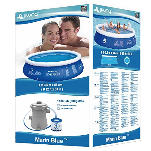 Jilong Quick-up Pool Set mit Filterpumpe, blau, 360 x 360 x 84 cm, 6094 L, 17210DE - 4