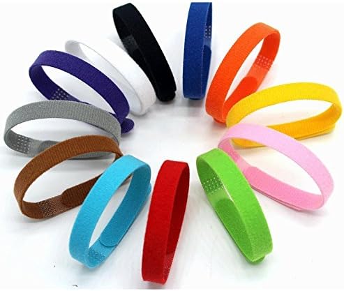 12 Colors Puppy ID Collars, WandLee Adjustable Velcro Cotton Pet Identification Bands for kittens Rabbit and other small animals - M