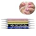 5 PCS Double Side Nail Art Dotting Pens Aluminum Marbleizing Painting Dot Pen Makeup Tool