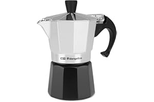 Orbegozo KFM 230, Cafetera Italiana, 2 tazas, apta para cocina de gas, vitrocerámica y electrica, aluminio, color negro y silver