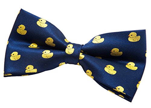 Retreez, papillon preannodato, motivo paperella di gomma, in tessuto, 12,7 cm Navy blue Taglia unica