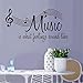 Produktbild Ponana Musik Ist, Was Gefühle Wie Moderne Wohnzimmer Dekoration Vinyl Musikalische Wandkunst Notation Dekoration Abnehmbare 59X32Cm Klingen