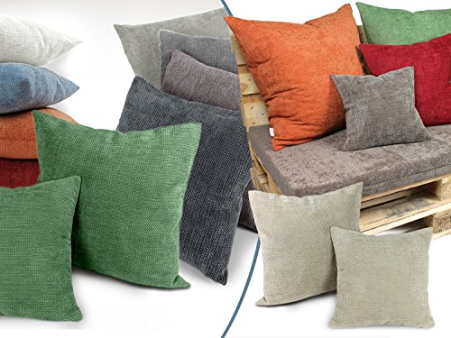 Neutex Kissenhülle Karat von deko trends - moderne Wohndekoration in dezentem Design erhältlich in 9 trendigen Unifarben und 2 verschiedenen Größen - passend für Kissenfüllungen bis 40 x 40 cm und 50 x 50 cm, natur, 38 x 38 cm