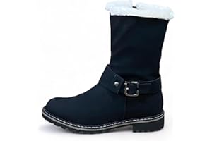 Pogolino Damen Stiefel warm gefüttert Stiefeletten Boots Winter Herbst