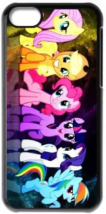 Custom unique great novelty and functional gifts with my little pony mane 6 iPhone 5c Cell Phone Case Black