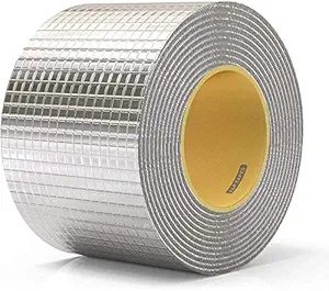 LAVNIK Aluminium Foil Tape Duct Heat Reflective Tape Roll, Self-Adhesive UV Protection Waterproof Tape For Window Sill Gap, Pipe Rupture, Boat Sealing, Insulation Resistant High Temperature Tape, Metal Repair, Patching Hot Cold Air - 5 meter