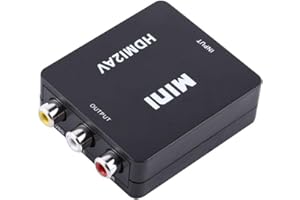 MAVIS LAVEN Mini Composite Mini HDMI2AV cyfrowy adapter konwertera wideo HDMI RCA na AV 720p/1080p (czarny)