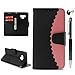 Produktbild Vogu'SaNa Note9 Hülle Case für Samsung Galaxy Note9 Hülle Cover Leder Handy Hülle Schutzhülle Flipcase Etui Brieftasche Flipcover mit Standfunktion Magnetverschluss Innere Silikon Hülle Schwarz+Rosa