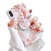 Produktbild iPhone X Handyhülle,Dewanxin Einfach Bereift Marmor Einfach mit kreative Halter Handytasche Protective Case Cover (iPhone X, Rot)