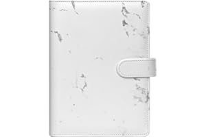 ‎SKYCASE Skycase A5 Binder,6 Löcher Loseblatt Binder,A PU Leder Budget Binder,Loseblatt Notizbuch,Ringbuchordner Ringbinder Planer A5 Ordner Portfolio,Ringbuch DIN A5,Notebook Cover für A5 Füllpapier,Marmor