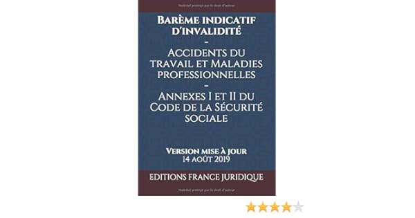 Amazon Fr Bareme Indicatif D Invalidite Accidents Du