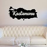Islamische Wandtattoos - Meccastyle - Türkiye Haritasi Kastamonu - A5-37