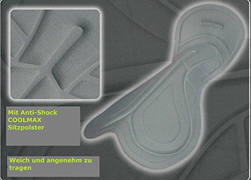 Kurze Fahrradhose mit 3D Coolmax Sitzpolster - 3