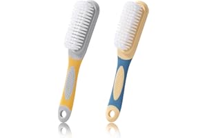 NCOALE Schuhbürste, 2 Stück Schuhbürsten Weich Sneaker Cleaner Reinigungsbürste Kleiderbürste Kann Suspendiert Werden Bürste Reinigung Scheuerbürste, für Schuhen Kleidung und Familienreinigung