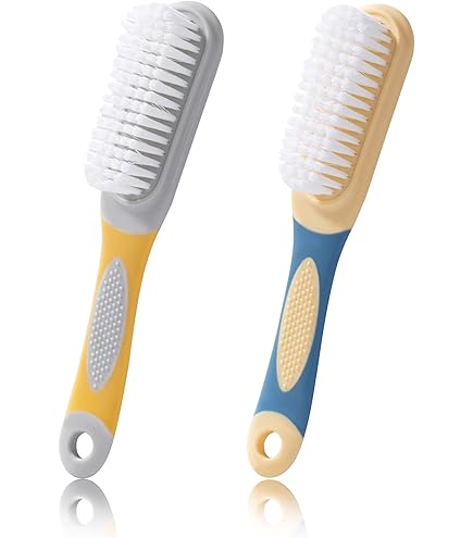 2 Stück Doppelseitige Schuhbürste Set - Harte & Weiche Borsten Für Schuhe & Kleidung