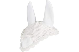 HKM, 3387, zanzariera a Cuffia per Orecchie, Colore: Bianco/Bianco, purosangue