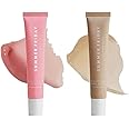 Summer Lip Balm Gloss Lip Oil Tinted Lip Balm Lip Mask Butter Conditioning Instant Brightened Moisture Dry Lips Hydration Sheer Tinted Soothing Pink Lip Care Shine Vanilla (2PC-A+D)