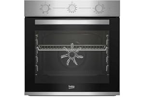 Beko Conjunto BSE22120X Horno+Placa INOX Aq, 50 W, 66 litros, Acero aleado, Negro